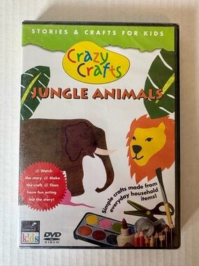 New Sealed DVD Crazy Crafts Jungle Animals ages 3-9 includes 3 complete stories